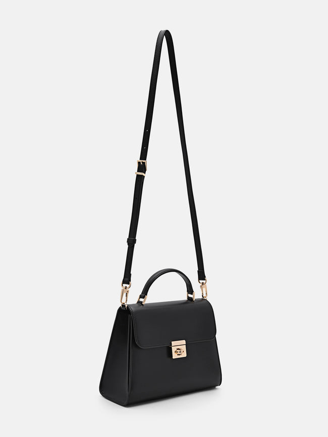 PEDRO  Leather Handbag- Black