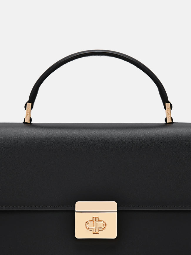 PEDRO  Leather Handbag- Black