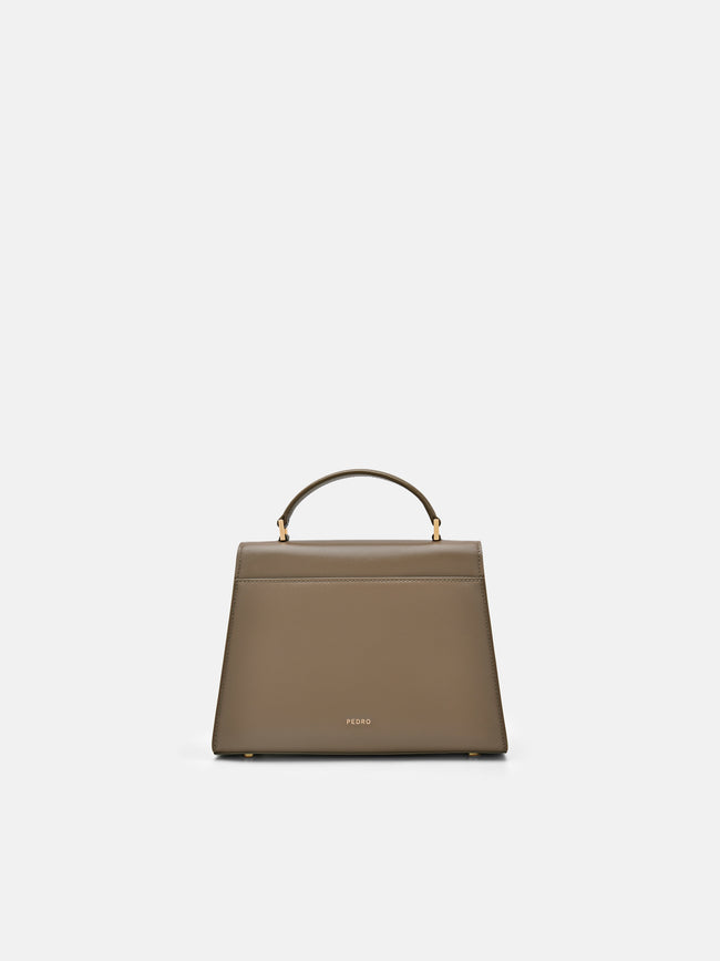 PEDRO  Leather Handbag- Taupe