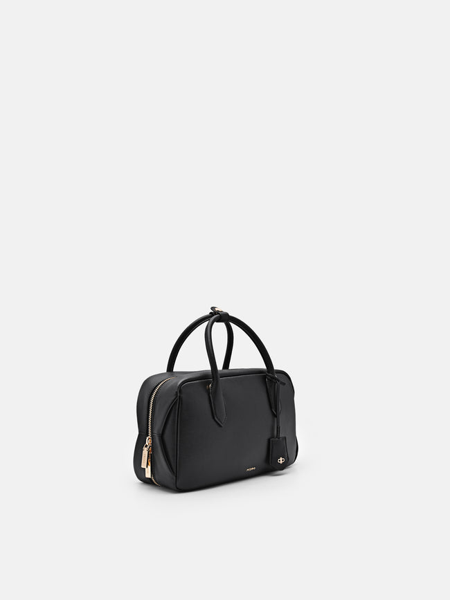 PEDRO Leather Bowling Bag- Black