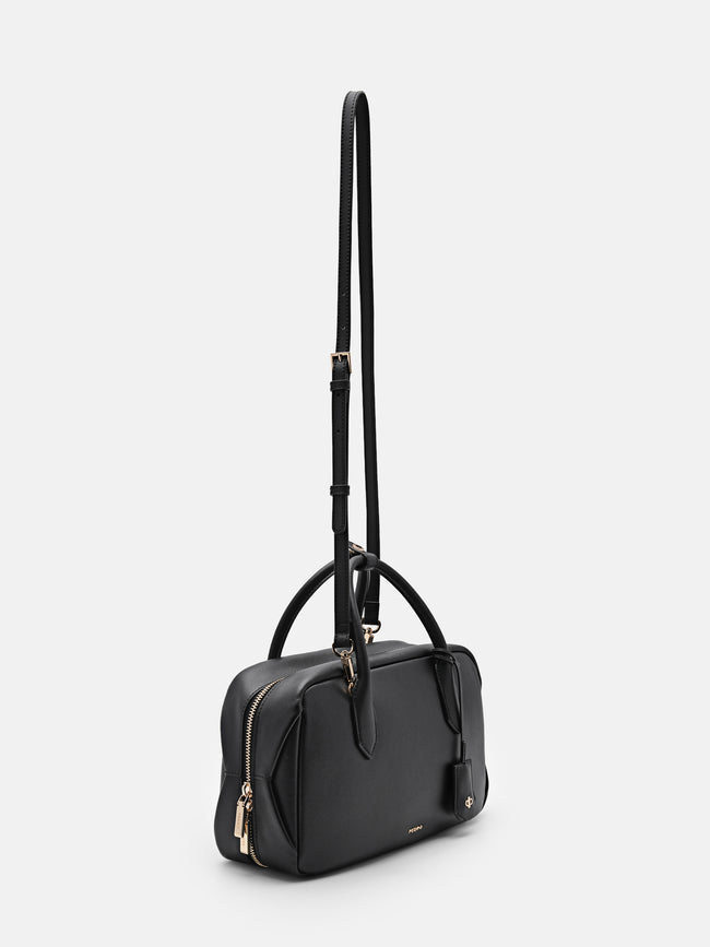 PEDRO Leather Bowling Bag- Black