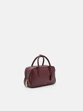 PEDRO Leather Bowling Bag- Wine