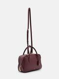 PEDRO Leather Bowling Bag- Wine