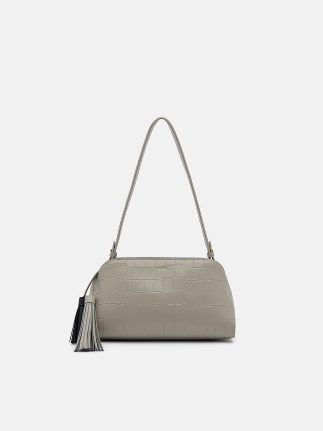 PEDRO Tassel Shoulder Bag-Taupe