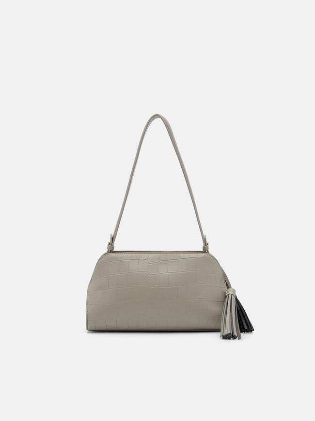 PEDRO Tassel Shoulder Bag-Taupe