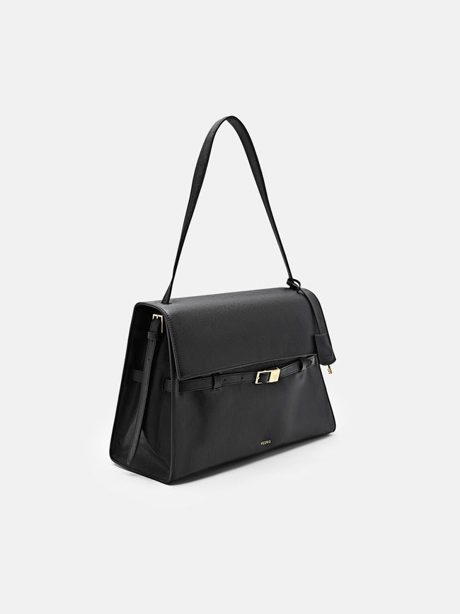 PEDRO Large Shoulder Bag- Black