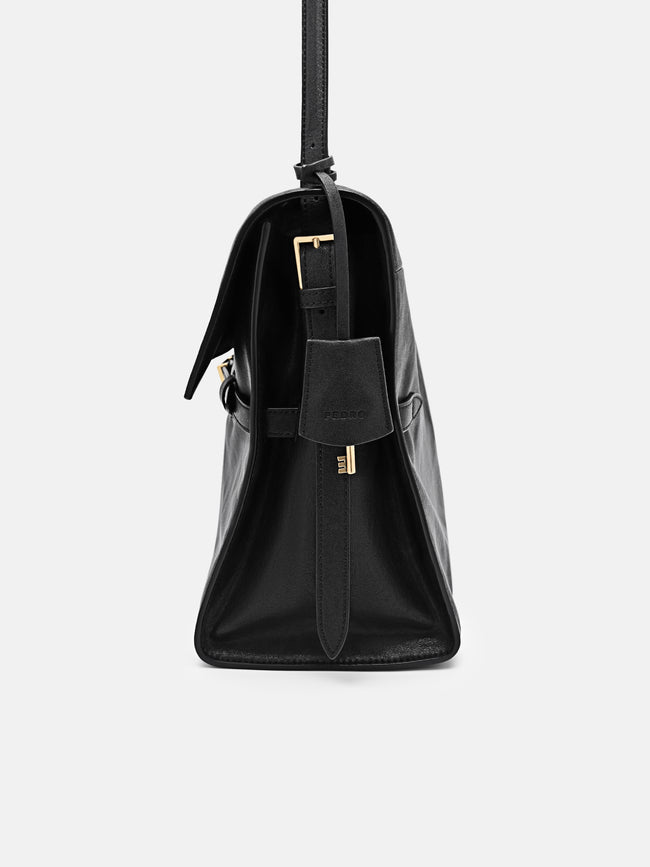 PEDRO Large Shoulder Bag- Black