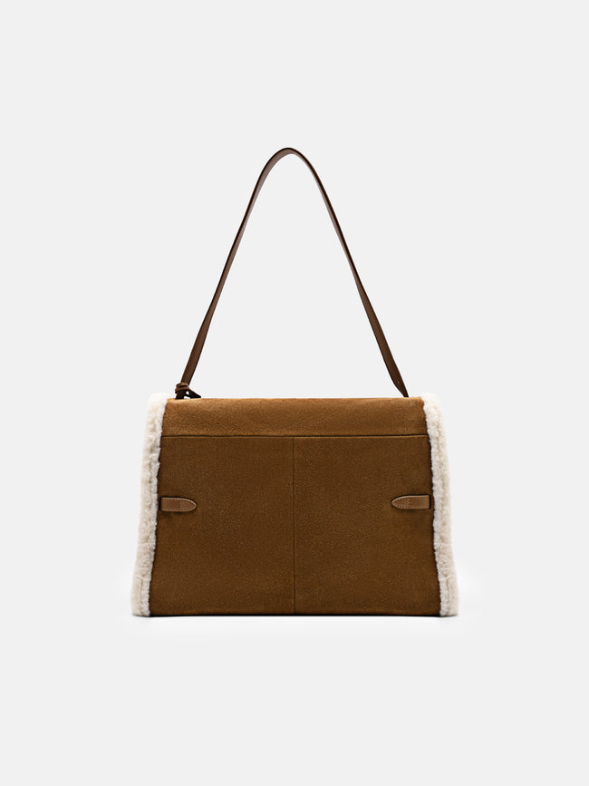 PEDRO Large Shoulder Bag- Cognac
