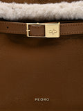 PEDRO Large Shoulder Bag- Cognac
