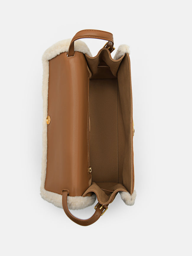 PEDRO Large Shoulder Bag- Cognac