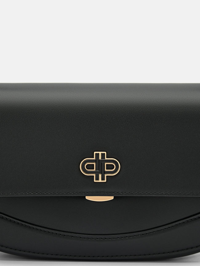 PEDRO Leather Shoulder Bag- Black