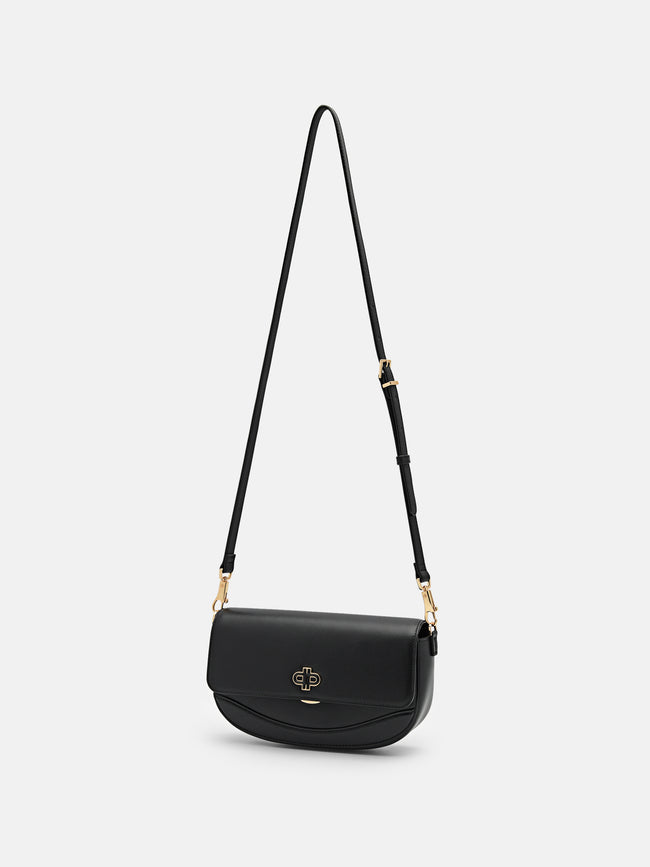 PEDRO Leather Shoulder Bag- Black