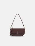 PEDRO Leather Shoulder Bag- Wine