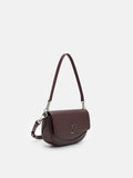 PEDRO Leather Shoulder Bag- Wine