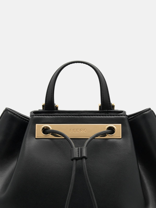 PEDRO Drawstring Backpack- Black