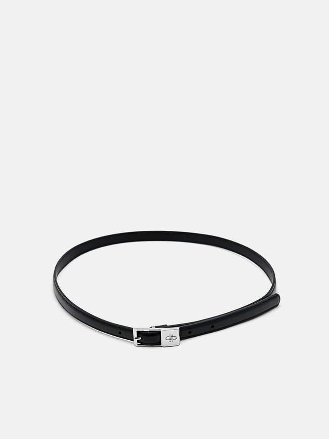 PEDRO Leather Pin Belt- Black