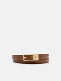PEDRO Leather Pin Belt- Cognac