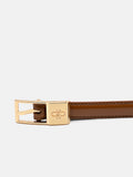 PEDRO Leather Pin Belt- Cognac