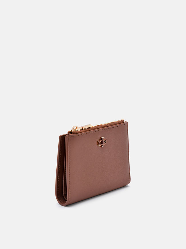 PEDRO  Leather Bi-Fold Wallet- Cognac