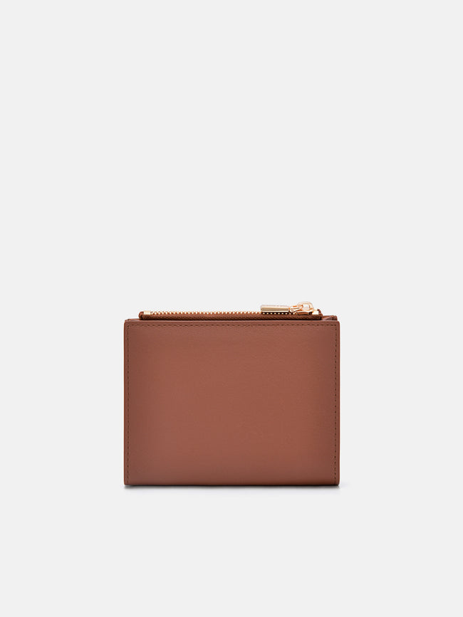 PEDRO  Leather Bi-Fold Wallet- Cognac