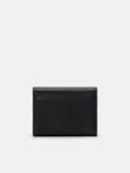 PEDRO Leather Tri-Fold Wallet- Black