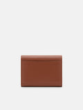 PEDRO Leather Tri-Fold Wallet- Cognac