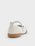 CHARLES & KEITH Women Louise Two-Tone Mary Jane Sneakers_White