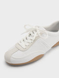 CHARLES & KEITH Women Louise Two-Tone Sneakers_White