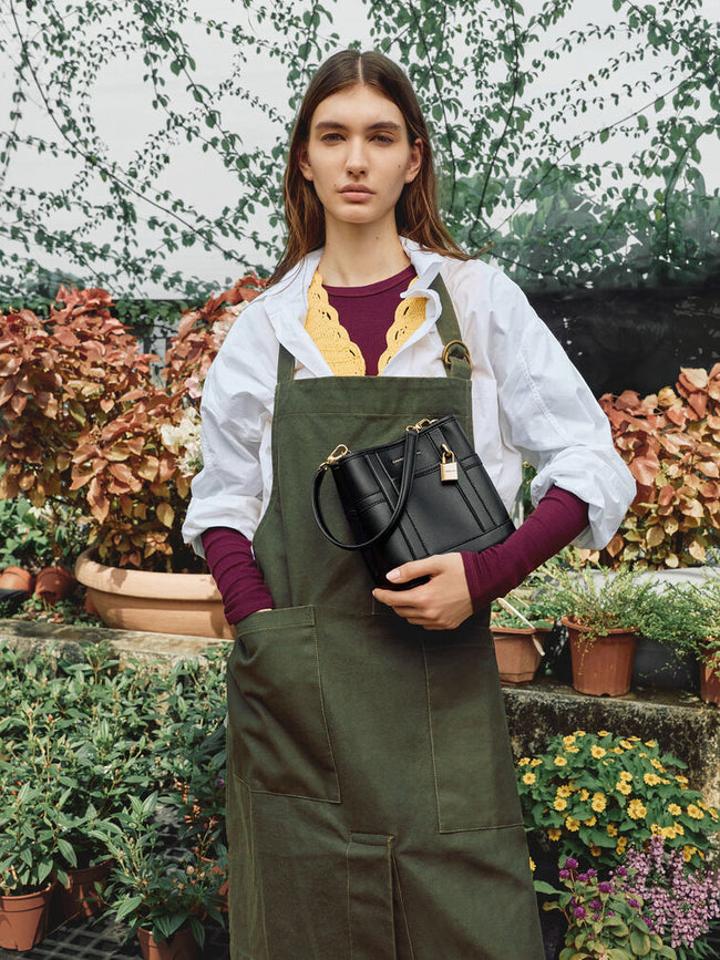 CHARLES & KEITH Women Scottie Bucket Bag -Black