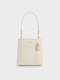 CHARLES & KEITH Women Scottie Bucket Bag -Cream