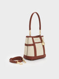 CHARLES & KEITH Women Scottie Canvas Bucket Bag -Brick