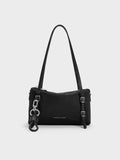 CHARLES & KEITH Women Mini Levy Nylon Shoulder Bag -Noir