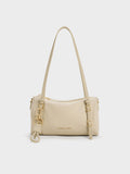 CHARLES & KEITH Women Mini Levy Nylon Shoulder Bag -Dusted Oat