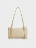 CHARLES & KEITH Women Mini Levy Nylon Shoulder Bag -Dusted Oat