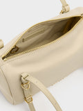 CHARLES & KEITH Women Mini Levy Nylon Shoulder Bag -Dusted Oat