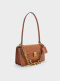 CHARLES & KEITH Women Acelynn Rope-Chain Shoulder Bag_Distressed Tan