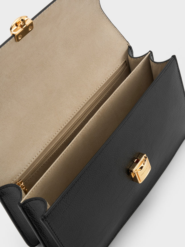 CHARLES & KEITH Women Acelynn Rope-Chain Shoulder Bag_Black