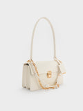 CHARLES & KEITH Women Acelynn Rope-Chain Shoulder Bag_Cream