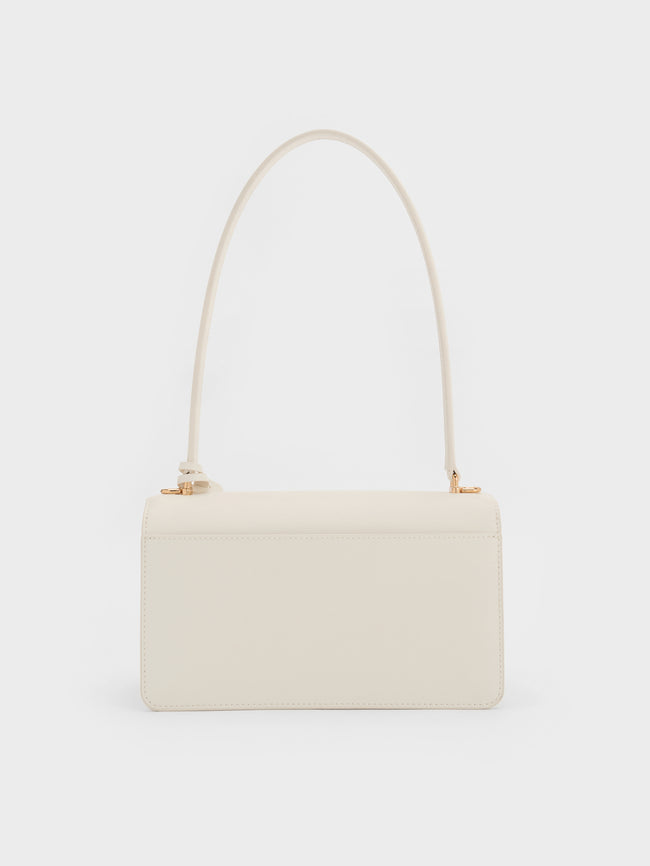 CHARLES & KEITH Women Acelynn Rope-Chain Shoulder Bag_Cream