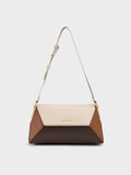 CHARLES & KEITH Women Nasrin Geometric Shoulder Bag_Multi Brown