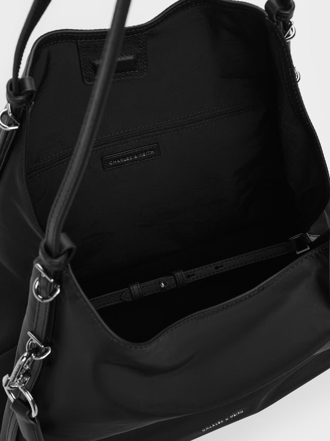 CHARLES & KEITH Women Levy Nylon Tote Bag_Noir
