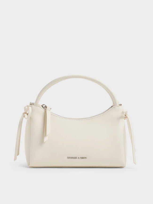 CHARLES & KEITH Women Hazel Bow Top Handle Bag_Cream