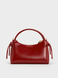 CHARLES & KEITH Women Hazel Bow Horse-Motif Top Handle Bag_Tomato Red