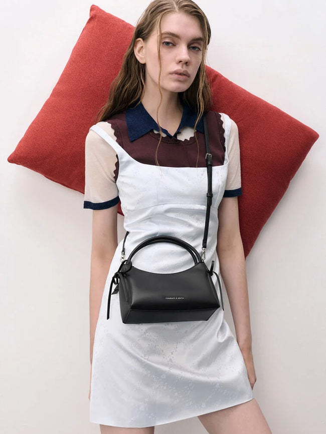 CHARLES & KEITH Women Hazel Bow Top Handle Bag_Noir