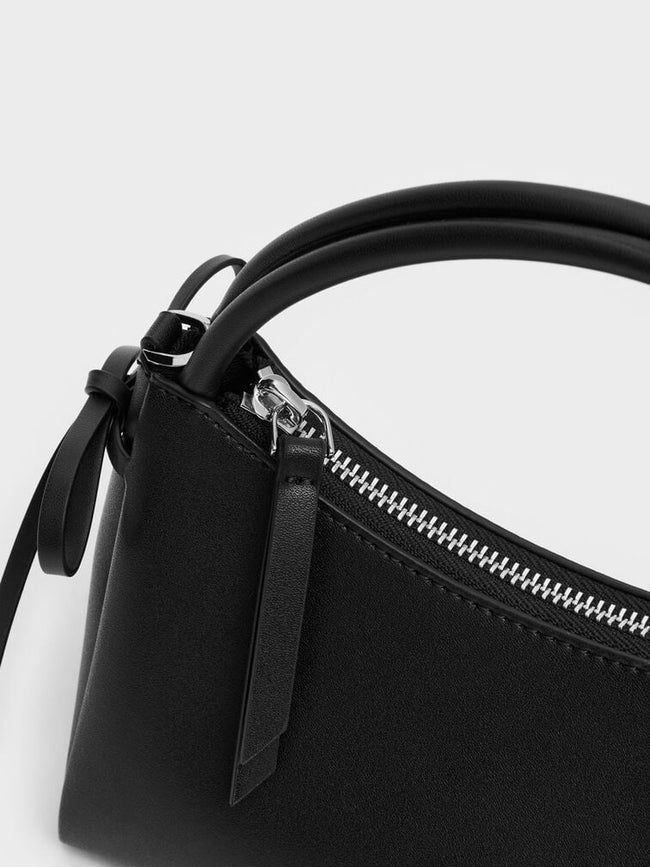 CHARLES & KEITH Women Hazel Bow Top Handle Bag_Noir