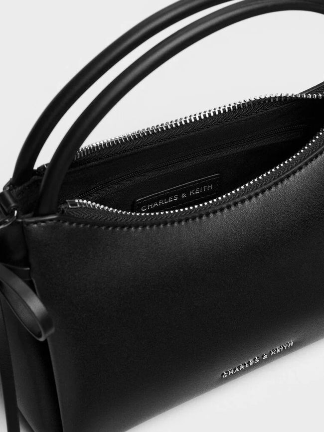 CHARLES & KEITH Women Hazel Bow Top Handle Bag_Noir