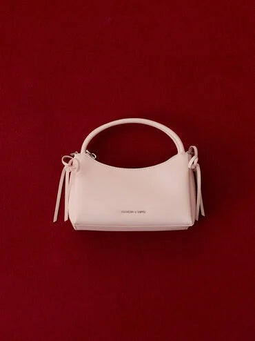CHARLES & KEITH Women Hazel Bow Top Handle Bag_Soft Pink