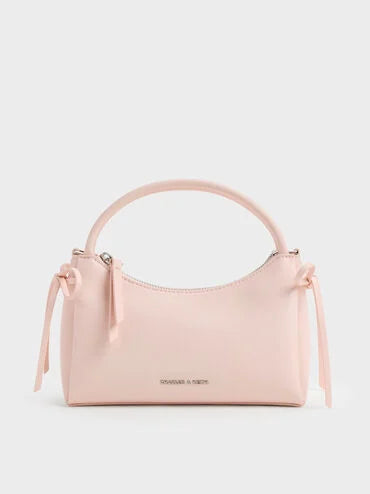CHARLES & KEITH Women Hazel Bow Top Handle Bag_Soft Pink