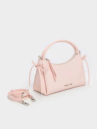 CHARLES & KEITH Women Hazel Bow Top Handle Bag_Soft Pink