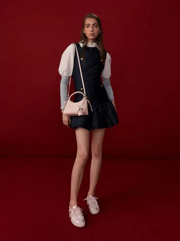 CHARLES & KEITH Women Hazel Bow Top Handle Bag_Soft Pink